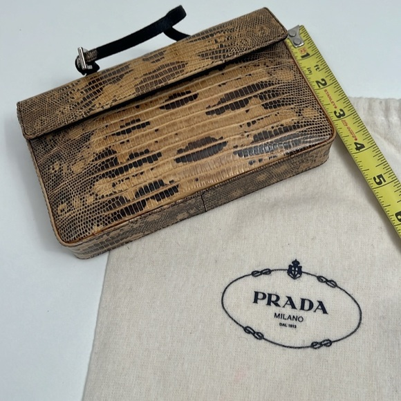 Prada Lizard Leather Mini Handbag 6.5” x 4” - Picture 11 of 11